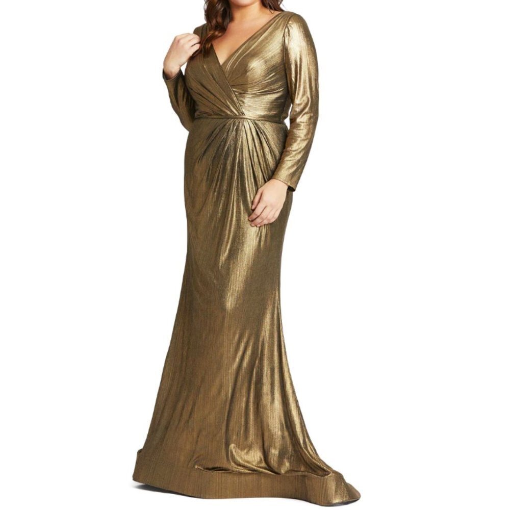 MAC Duggal Chic Metallic Evening Gown • NWT • Plus 16W